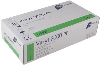Рукавиці захисні Vinyl 2000 PF без пудри Нестерильні AQL 1.5 р. L 100 шт. (4250016400295)
