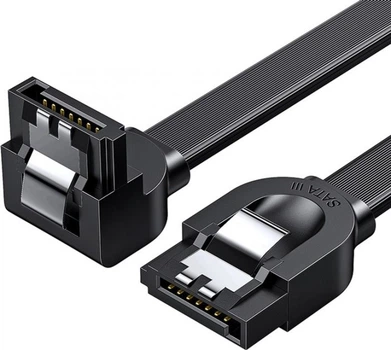 Кабель UGREEN US217 Angled SATA 3 Data Cable 0.5m Black (30797)