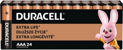 Щелочные батарейки Duracell AAA (LR03) MN2400 24 шт (5000394160118)