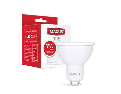 Лампа світлодіодна MAXUS 1-LED-720 MR16 7 W 4100 K 220V GU10