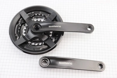 Шатун SHIMANO Tourney FC-TY301 чорний алюміній МТВ кріплення "квадрат" 175мм 42,34,24T к-кт
