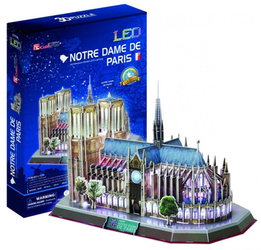 Puzzle 3D CubicFun Katedra Notre Dame LED (L173h)