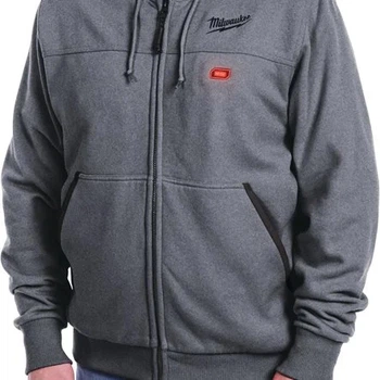 Толстовка робоча з електропідігрівом акумуляторна Milwaukee M12 HH GREY3-0 XL Сіра (4933464355)