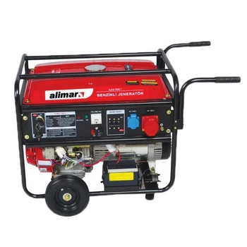 Генератор бензиновый Alimar ALM-B-7500-TE 6,4 квт 3 фазный электрогенератор бензогенератор для дома квартиры портативная электростанция