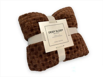 Плед велюровый Deep Sleep Кубик Микрофибра 200х230 см Коричневый