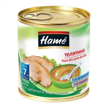 Детское пюре Hame телятина 100 (8595139764852)