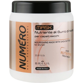Маска для волосся Brelil Numero поживна з маслом карите та авокадо 1 л (8011935069712)