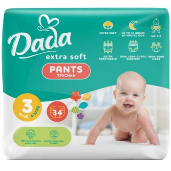Подгузники Dada Extra Soft 3 Midi (6-11 кг) 34 шт (4820174980672)