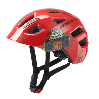 Шолом дитячий Cratoni Maxter "Машинка" XS-S (46-51 см) червоний