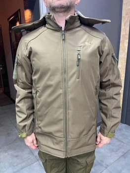 Куртка тактична WOLFTRAP, Softshell, колір Олива, розмір XXL, зимова флісова куртка для військових