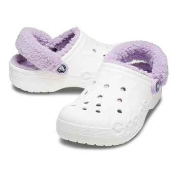 Зимние утеплённые кроксы Crocs Baya Lined Fuzz-Strap Clogs 36-37 р 22.5-23 см Белые 206633 M4/W6 White