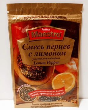 Универсальная приправа Смесь перцев с лимоном и морской солью Red Hot Maestro 25г