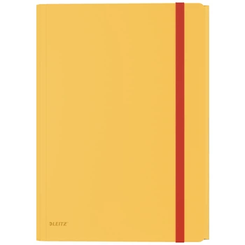 Папка А4 пластиковая на резинке LEITZ Cosy с карманом на кнопке желтый (4619-00-19) 4002432125692