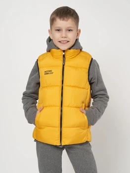 Дитячий стьобаний дутий жилет Minoti 11GILET 7 37399JNR 98-104 см Жовтий (5059030942984)