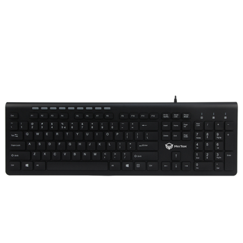 Клавіатура дротова USB мультимедійна Meetion Multimedia Ultrathin Keyboard K842M Чорна RU ENG