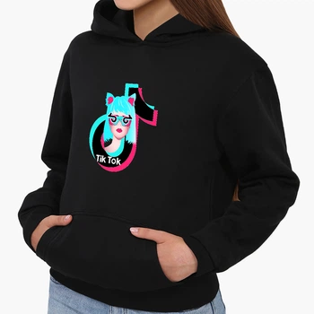 Детский худи ТикТок (TikTok) Черный (9298-1648) 152 см