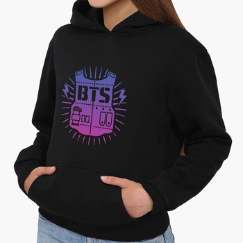 Детский худи БТС (BTS) Черный (9298-3278) 164 см