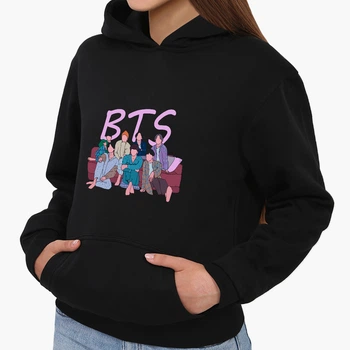 Детский худи БТС (BTS) Черный (9298-3256) 116 см