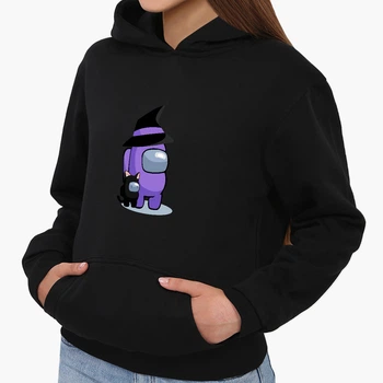 Дитячий худі Амонг Ас Фіолетовий (Among Us Violet) Чорний (9298-2423) 152 см