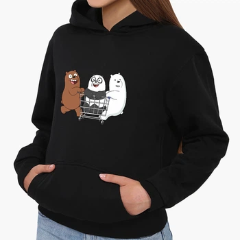 Детский худи Вся правда о медведях (We Bare Bears) Черный (9298-2891) 140 см