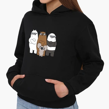Детский худи Вся правда о медведях (We Bare Bears) Черный (9298-2892) 164 см