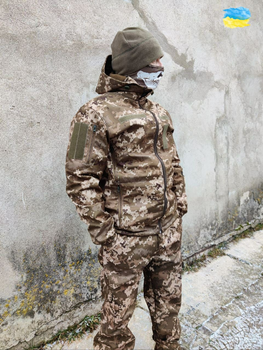 Костюм тактичний демісезон Softshell S Піксель 52