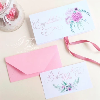 Gift box Sofia розовый Конверт для денежного подарка на день рождения женщины, девушки. Ручная работа