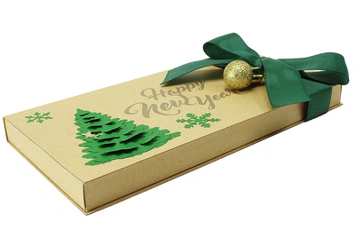 Gift box Winter time craft Листівка з конвертом з Новим роком