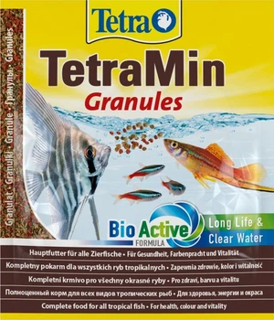 Гранулированный корм для всех видов декоративных рыб Tetra MIN Granules основной корм 15г