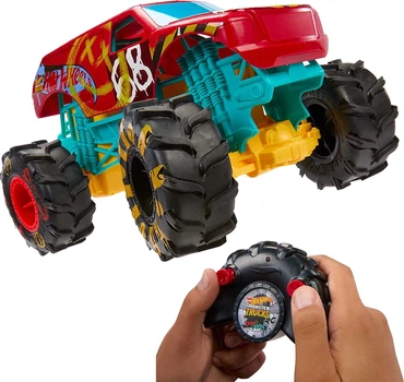 Большой Хот Вилс Монстр Трак 1:15 Демо Дерби Радиоуправляемый Monster Trucks RC Demo Derby Hot Wheels HGV93