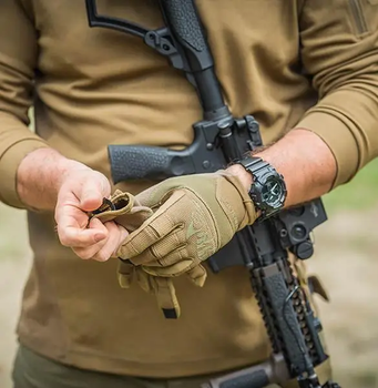 Рукавиці тактичні L Койот, Зелені Helikon-Tex Rękawiczki Range Tactical L Coyote Adaptive Green A (RK-RNG-PO-1112A-B05-L)