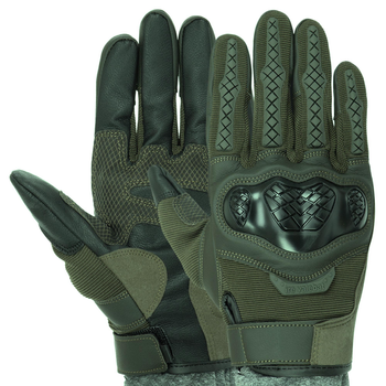 Сенсорные перчатки тактические военные-армейские Military Rangers полнопалые с защитой костяшек, боевые, с закрытыми пальцами XL Оливковый BC-9876
