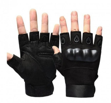 Тактичні рукавички з відкритими пальцями Oakley Чорний L