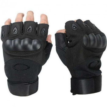 Тактичні рукавички з відкритими пальцями Oakley Чорний XL