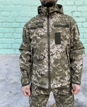 Куртка військова тактична демісезонна Софт Шелл Піксель 48-50
