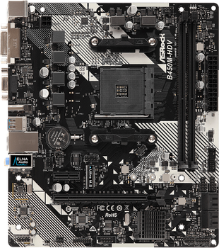 Płyta główna ASRock B450M-HDV R4.0 (sAM4, AMD B450, PCI-Ex16)