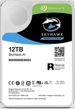 Жорсткий диск Seagate SkyHawk Al HDD 12 TB 7200 rpm 256 MB ST12000VE001 3.5" SATAIII