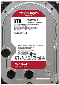 Жорсткий диск Western Digital Red 3TB 5400rpm 256МB WD30EFAX 3.5" SATA III