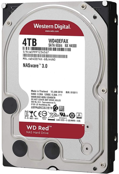 Dysk twardy Western Digital Red 4 TB 5400 obr./min 256 MB WD40EFAX 3,5" SATA III