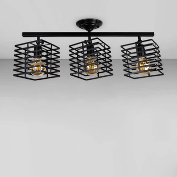Люстра потолочная лофт Light House LS-18591F-3 BK черная