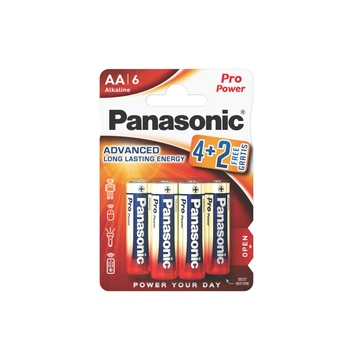 Батарейка Panasonic Pro Power AA BLI 6 (4 + 2) Alkaline (LR6XEG/6B2F)