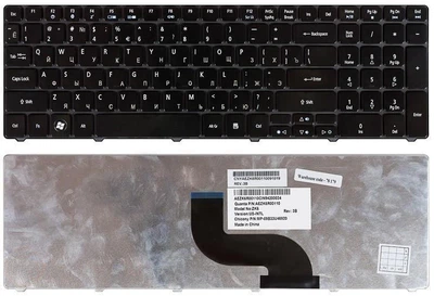 Клавиатура для ноутбука Acer Aspire 5236, 5242, 5250, 5251, 5252, 5253, 5333, 5336, 5349, 5410, 5810, 5820, 7250, 8935, 8940, 8942 Black, RU