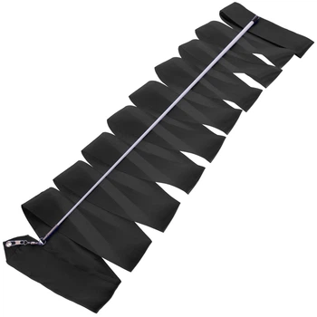 Лента для художественной гимнастики с палочкой Zelart 5516 длина 6м Black