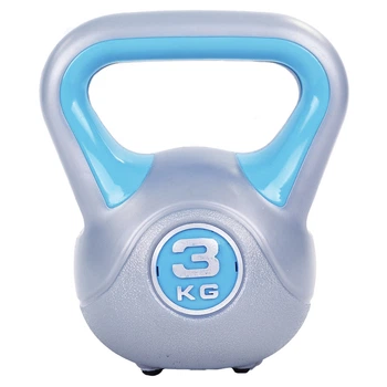 Гиря пластиковая Zelart Fit 5734-3 вес 3кг Grey-Light Blue