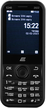 Мобильный телефон 2E E240 2022 Dual Sim Black (688130245159)