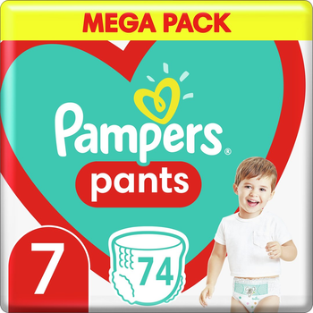 Підгузки-трусики Pampers Pants Розмір 7 (17+ кг) 74 шт. (8006540069622)