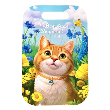 Дерев'яна дошка "Рудий котик" прямокутна Ubumblebees 0,3х20х25 см 000246694