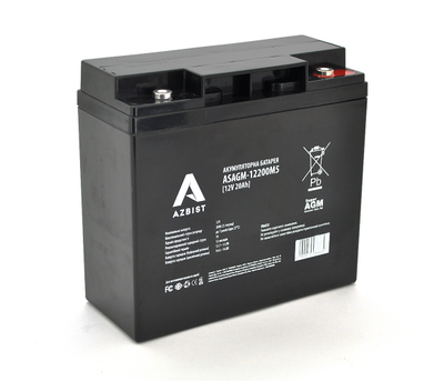 Аккумулятор AZBIST Super AGM ASAGM-12200, Black Case, 12 В 20 Ач