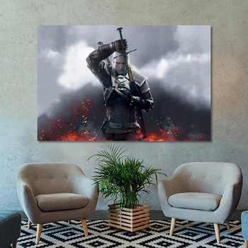 Картина Геральт з Ривиї Відьмак 2 ,The Witcher 120*80 см (Код товару id-01135)