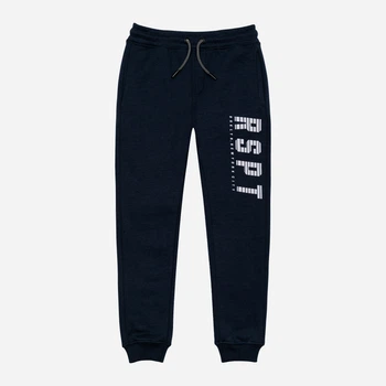 Детские теплые спортивные штаны-джогеры Minoti 11JOGGER 1 37278KID 80-86 см Темно-синие (5059030927868)